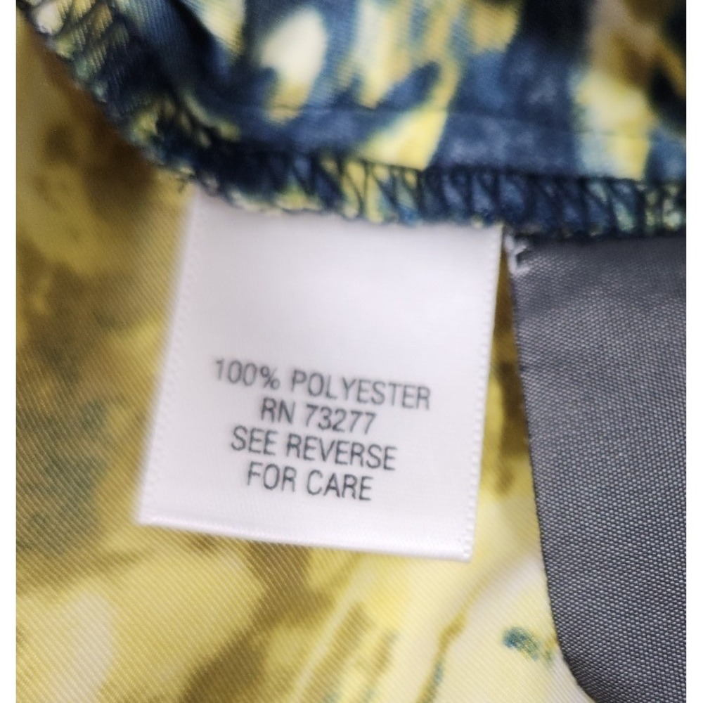 Simply Vera Wang Womens Top Sz XL Yellow Gray White Abstract Sleeveless Blouse - Picture 3 of 5